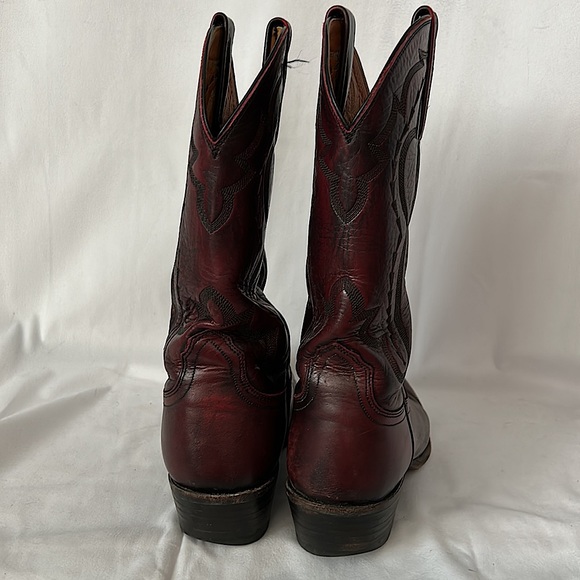 Lucchese 2000 Red Brown Men’s Leather Western Cowboy Boots Shoes **Size 9.5** - Picture 10 of 13